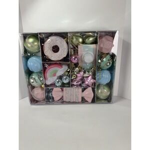 58pc Christmas decoration rainbow ball Macaron candy pendant shaped ball rainbow